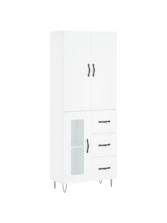 Skříň highboard bílá 69,5 x 34 x 180 cm kompozitní dřevo