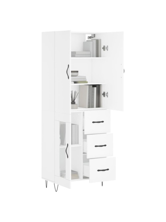 Skříň highboard bílá 69,5 x 34 x 180 cm kompozitní dřevo