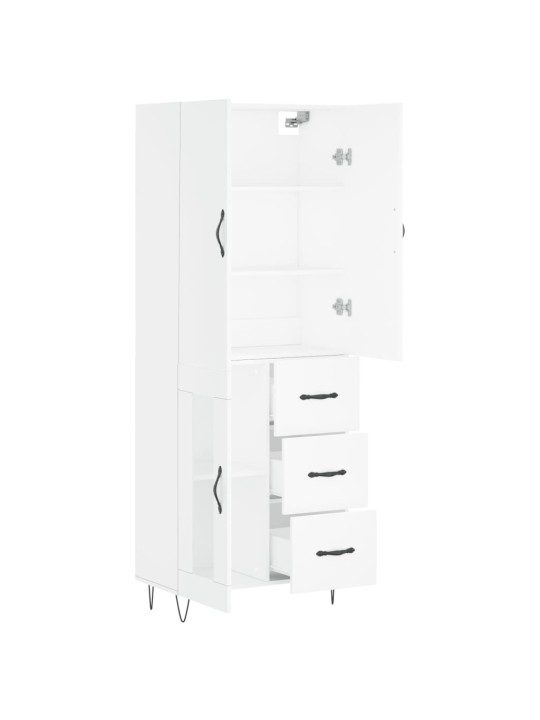 Skříň highboard bílá 69,5 x 34 x 180 cm kompozitní dřevo