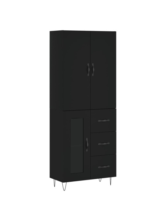 Skříň highboard černá 69,5 x 34 x 180 cm kompozitní dřevo