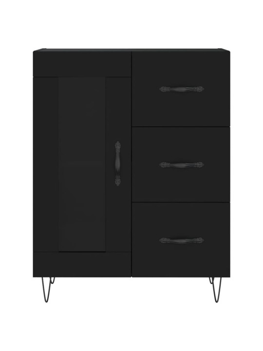 Skříň highboard černá 69,5 x 34 x 180 cm kompozitní dřevo