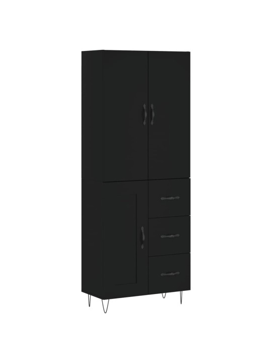 Skříň highboard černá 69,5 x 34 x 180 cm kompozitní dřevo
