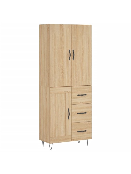 Skříň highboard dub sonoma 69,5 x 34 x 180 cm kompozitní dřevo