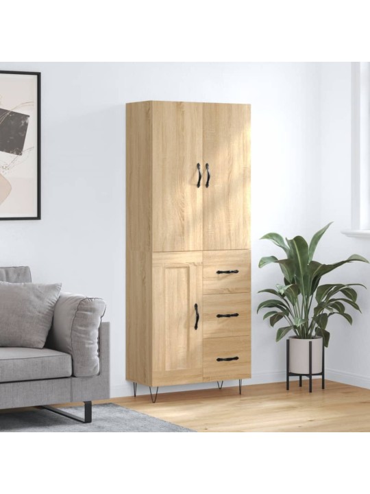 Skříň highboard dub sonoma 69,5 x 34 x 180 cm kompozitní dřevo