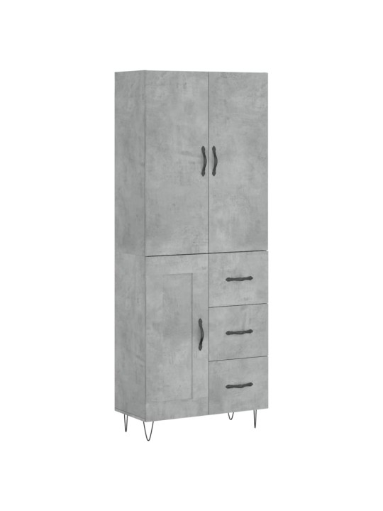 Skříň highboard betonově šedá 69,5x34x180 cm kompozitní dřevo