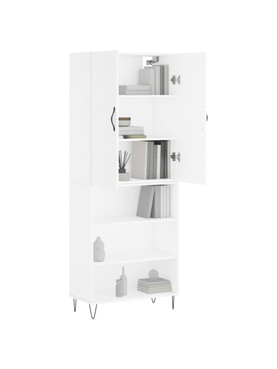 Skříň highboard bílá 69,5 x 34 x 180 cm kompozitní dřevo
