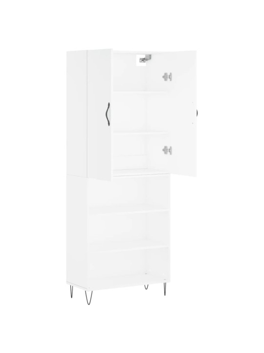 Skříň highboard bílá 69,5 x 34 x 180 cm kompozitní dřevo