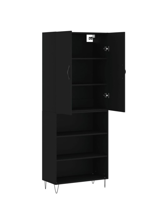 Skříň highboard černá 69,5 x 34 x 180 cm kompozitní dřevo