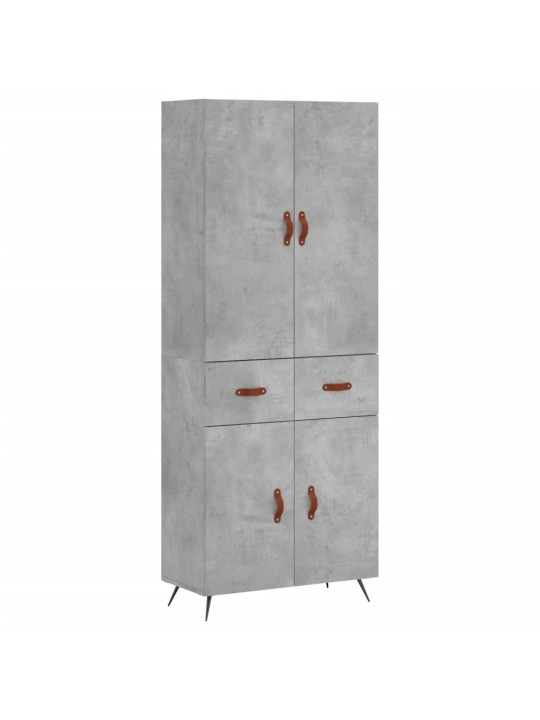 Skříň highboard betonově šedá 69,5x34x180 cm kompozitní dřevo