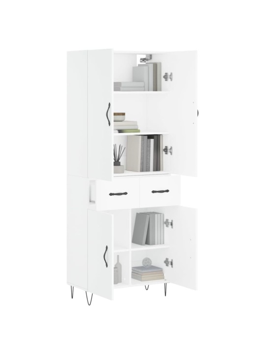 Skříň highboard bílá 69,5 x 34 x 180 cm kompozitní dřevo