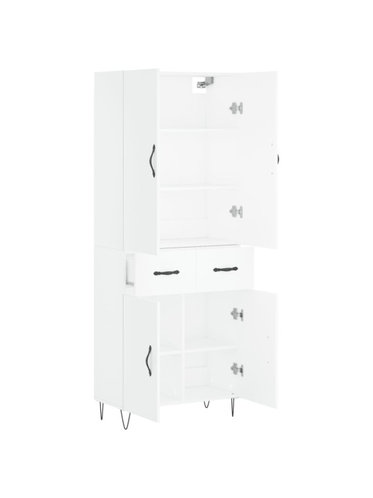 Skříň highboard bílá 69,5 x 34 x 180 cm kompozitní dřevo