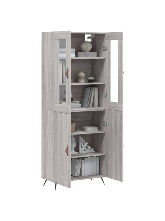 Skříň highboard šedá sonoma 69,5 x 34 x 180 cm kompozitní dřevo