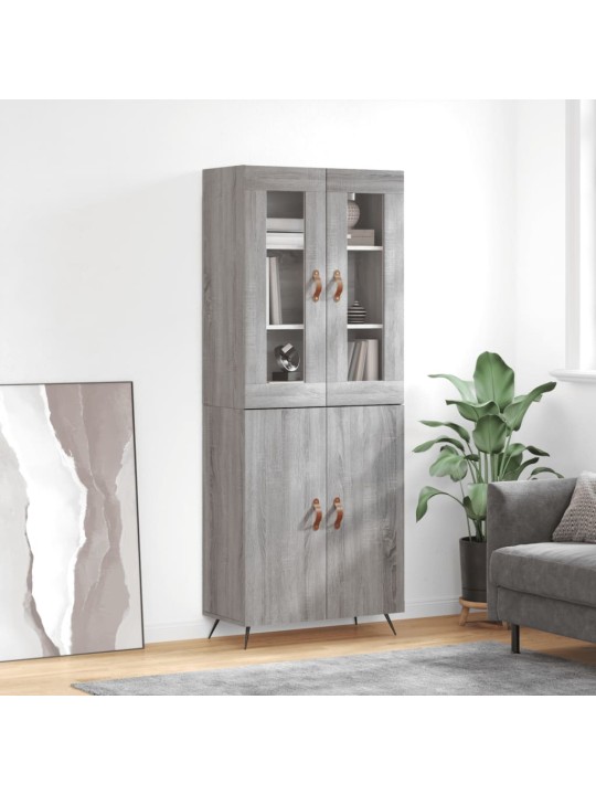 Skříň highboard šedá sonoma 69,5 x 34 x 180 cm kompozitní dřevo