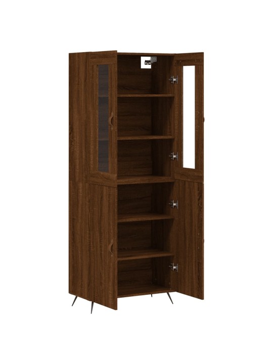 Skříň highboard hnědý dub 69,5 x 34 x 180 cm kompozitní dřevo