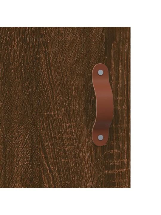 Skříň highboard hnědý dub 69,5 x 34 x 180 cm kompozitní dřevo