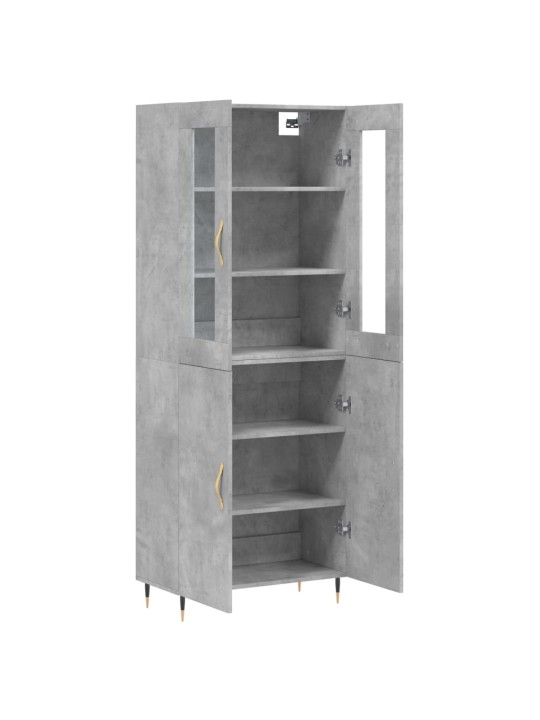 Skříň highboard betonově šedá 69,5x34x180 cm kompozitní dřevo
