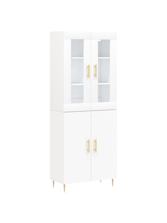 Skříň highboard bílá 69,5 x 34 x 180 cm kompozitní dřevo