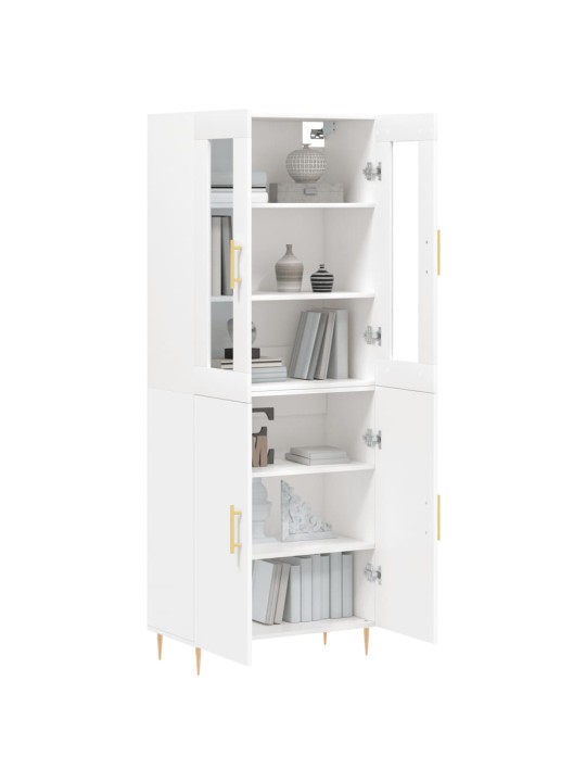 Skříň highboard bílá 69,5 x 34 x 180 cm kompozitní dřevo
