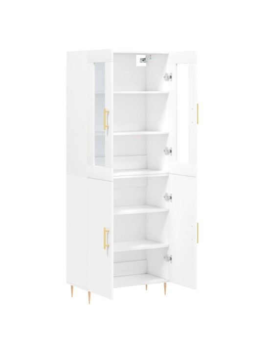 Skříň highboard bílá 69,5 x 34 x 180 cm kompozitní dřevo