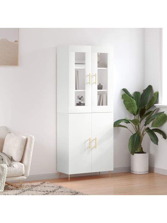 Skříň highboard bílá 69,5 x 34 x 180 cm kompozitní dřevo