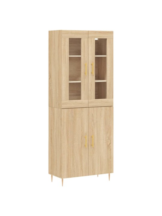Skříň highboard dub sonoma 69,5 x 34 x 180 cm kompozitní dřevo