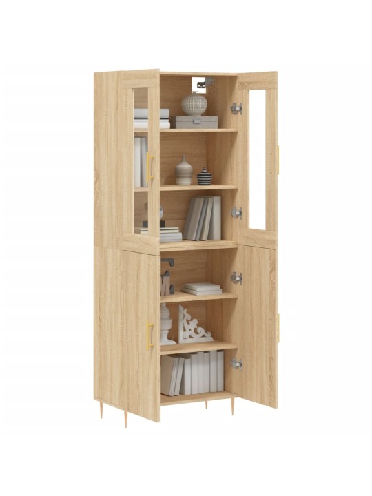 Skříň highboard dub sonoma 69,5 x 34 x 180 cm kompozitní dřevo