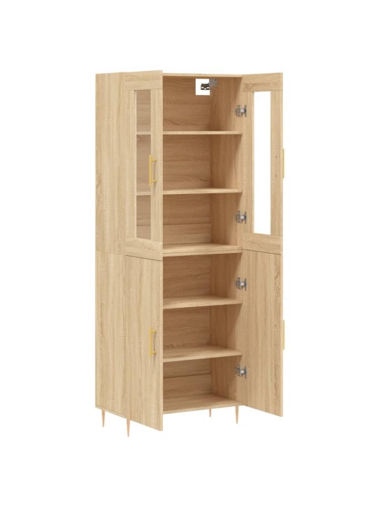 Skříň highboard dub sonoma 69,5 x 34 x 180 cm kompozitní dřevo