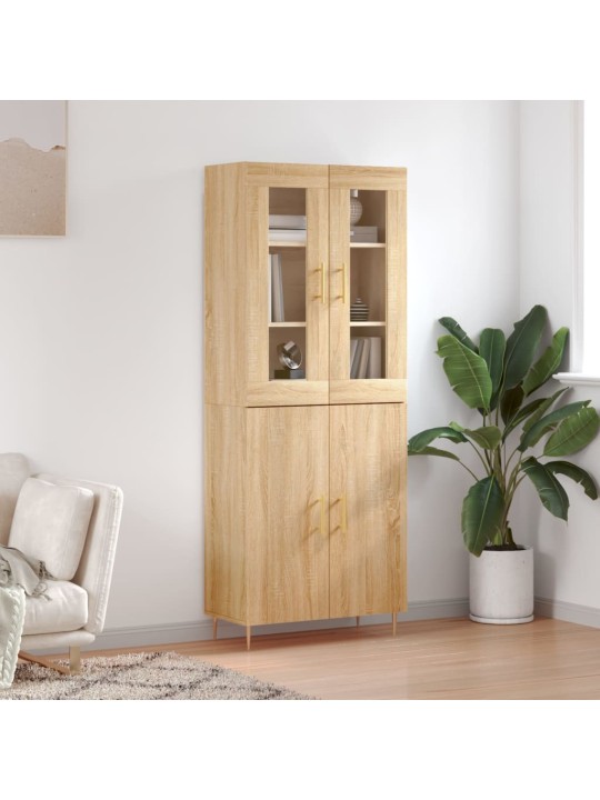 Skříň highboard dub sonoma 69,5 x 34 x 180 cm kompozitní dřevo