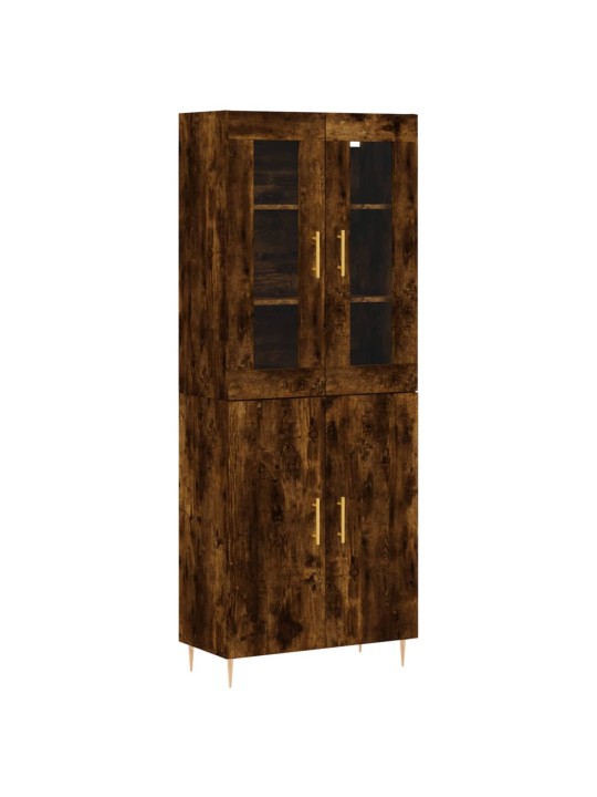 Skříň highboard kouřový dub 69,5 x 34 x 180 cm kompozitní dřevo
