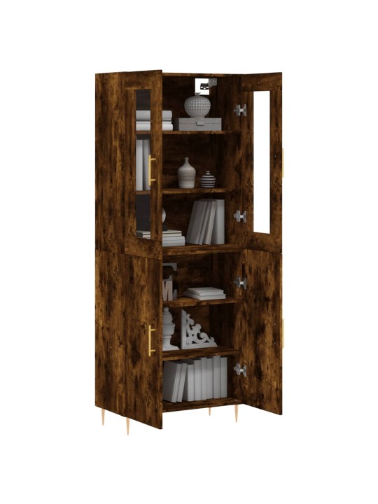 Skříň highboard kouřový dub 69,5 x 34 x 180 cm kompozitní dřevo