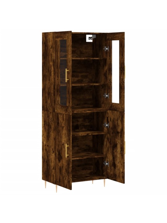 Skříň highboard kouřový dub 69,5 x 34 x 180 cm kompozitní dřevo