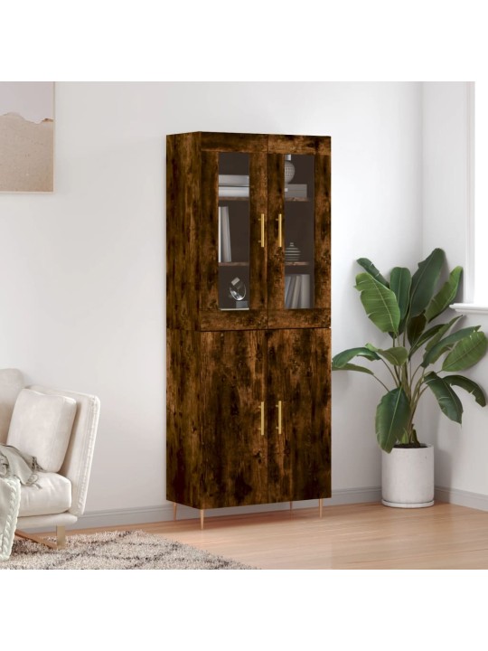 Skříň highboard kouřový dub 69,5 x 34 x 180 cm kompozitní dřevo