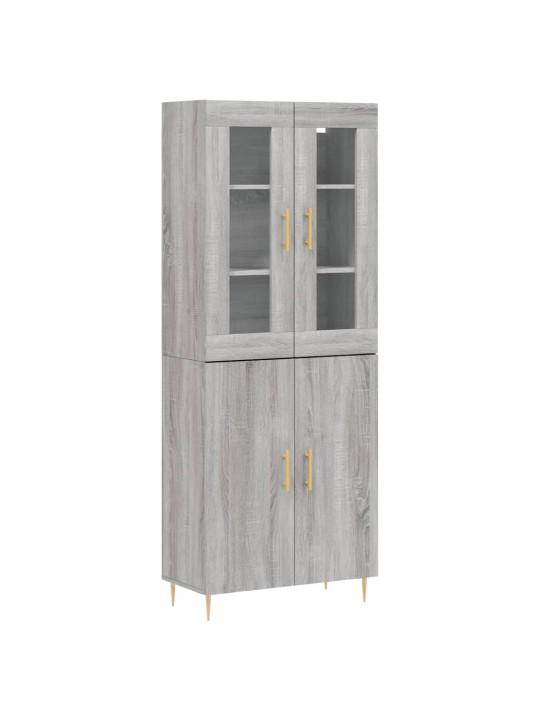 Skříň highboard šedá sonoma 69,5 x 34 x 180 cm kompozitní dřevo