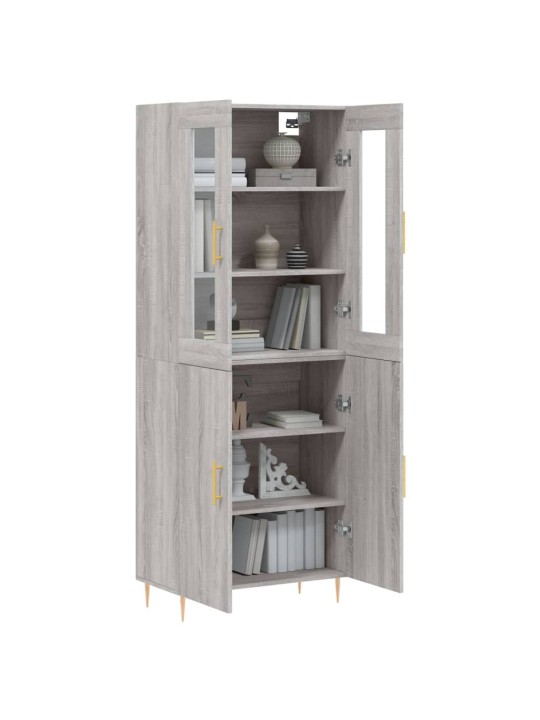 Skříň highboard šedá sonoma 69,5 x 34 x 180 cm kompozitní dřevo