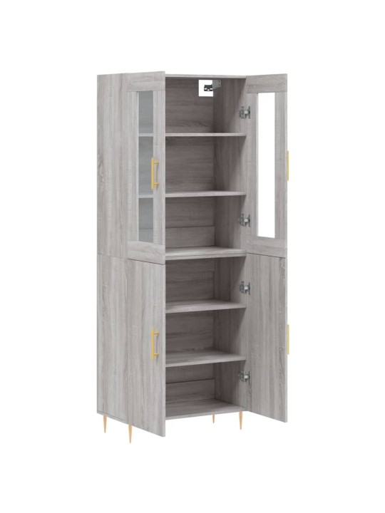 Skříň highboard šedá sonoma 69,5 x 34 x 180 cm kompozitní dřevo