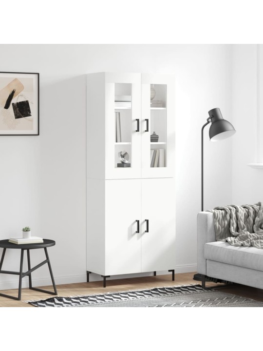 Skříň highboard bílá 69,5 x 34 x 180 cm kompozitní dřevo