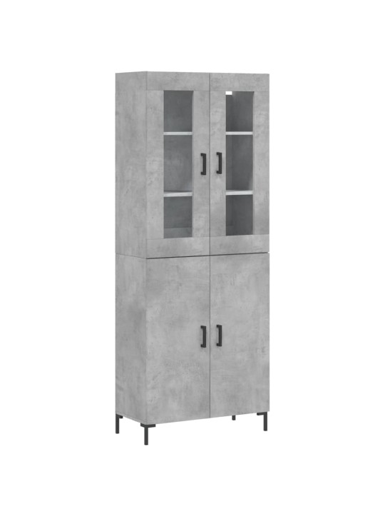 Skříň highboard betonově šedá 69,5x34x180 cm kompozitní dřevo