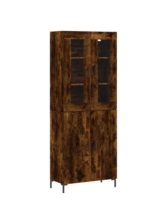 Skříň highboard kouřový dub 69,5 x 34 x 180 cm kompozitní dřevo