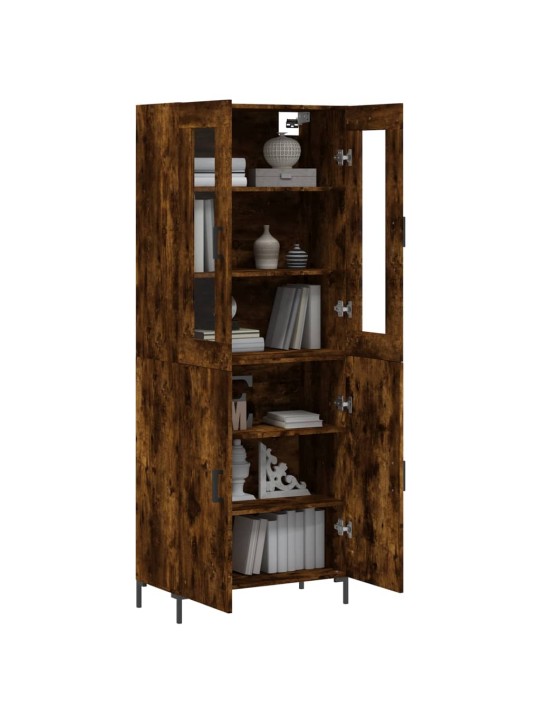Skříň highboard kouřový dub 69,5 x 34 x 180 cm kompozitní dřevo
