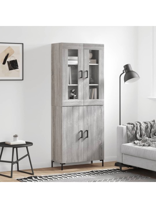 Skříň highboard šedá sonoma 69,5 x 34 x 180 cm kompozitní dřevo