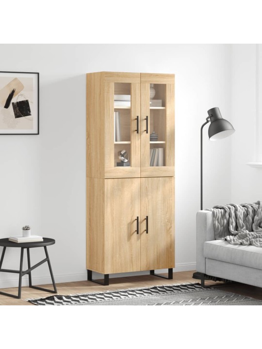 Skříň highboard dub sonoma 69,5 x 34 x 180 cm kompozitní dřevo
