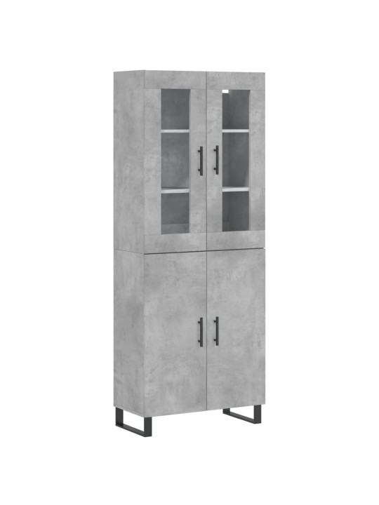 Skříň highboard betonově šedá 69,5x34x180 cm kompozitní dřevo
