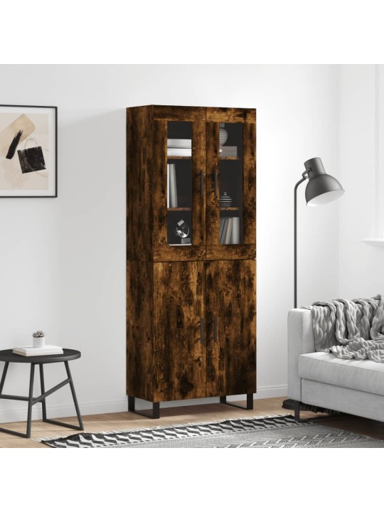Skříň highboard kouřový dub 69,5 x 34 x 180 cm kompozitní dřevo
