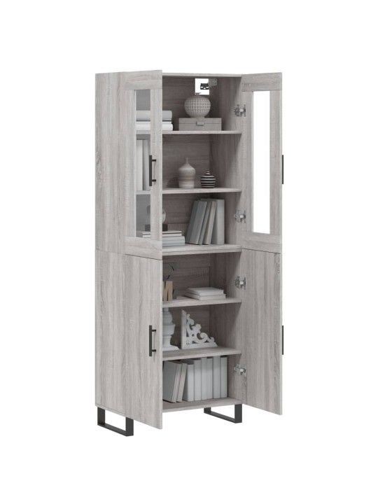 Skříň highboard šedá sonoma 69,5 x 34 x 180 cm kompozitní dřevo