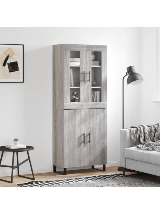 Skříň highboard šedá sonoma 69,5 x 34 x 180 cm kompozitní dřevo