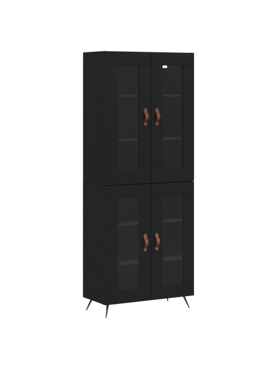 Skříň highboard černá 69,5 x 34 x 180 cm kompozitní dřevo