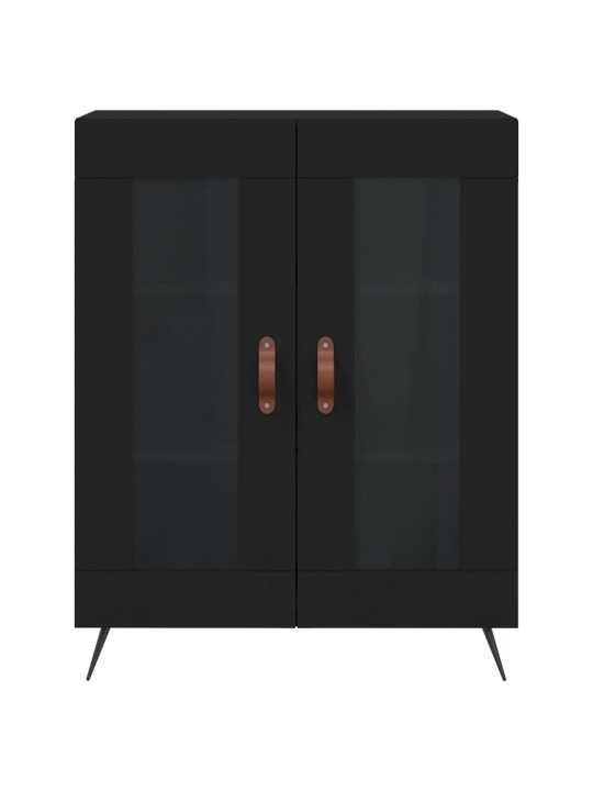 Skříň highboard černá 69,5 x 34 x 180 cm kompozitní dřevo