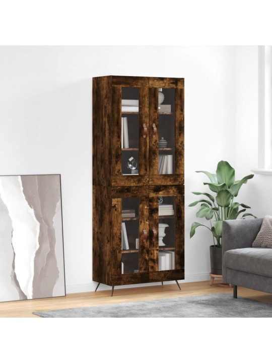 Skříň highboard kouřový dub 69,5 x 34 x 180 cm kompozitní dřevo