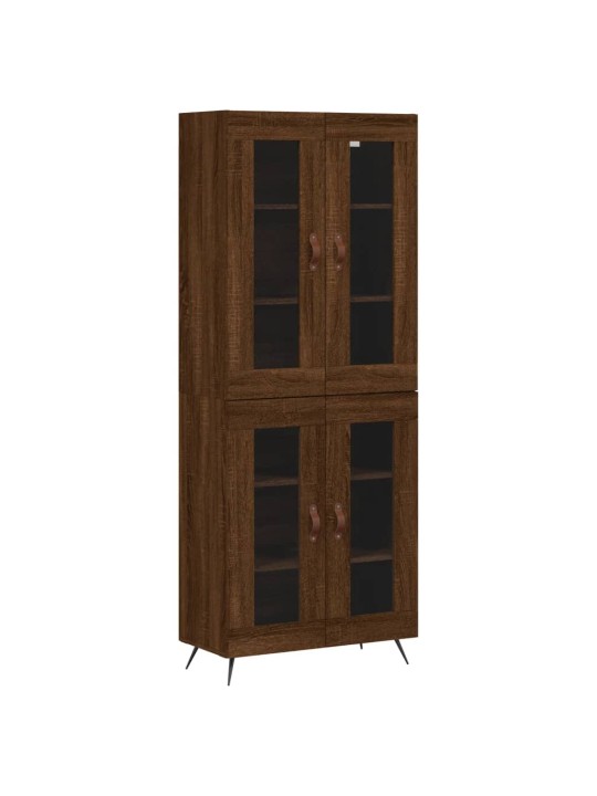 Skříň highboard hnědý dub 69,5 x 34 x 180 cm kompozitní dřevo