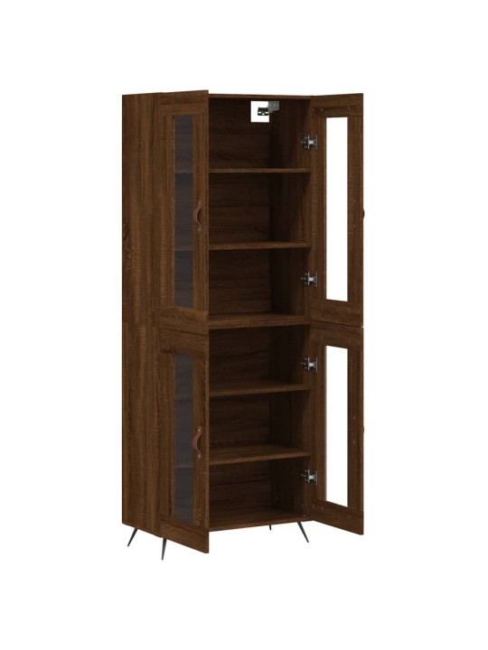 Skříň highboard hnědý dub 69,5 x 34 x 180 cm kompozitní dřevo